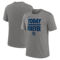 New York Yankees Nike Heather Gray Local Hometown Tri-Blend T-Shirt