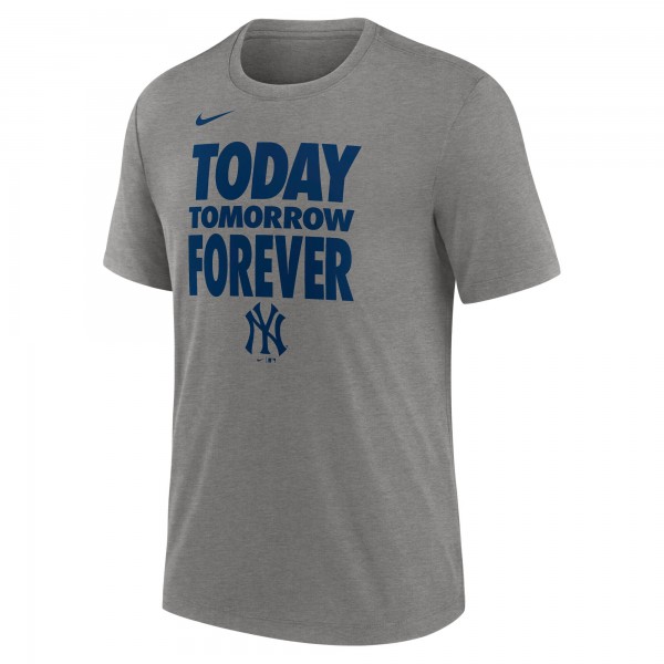 New York Yankees Nike Heather Gray Local Hometown Tri-Blend T-Shirt