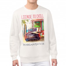 Los Angeles Dodgers Margaritaville Cream License to Chill Fleece Sweatshirt