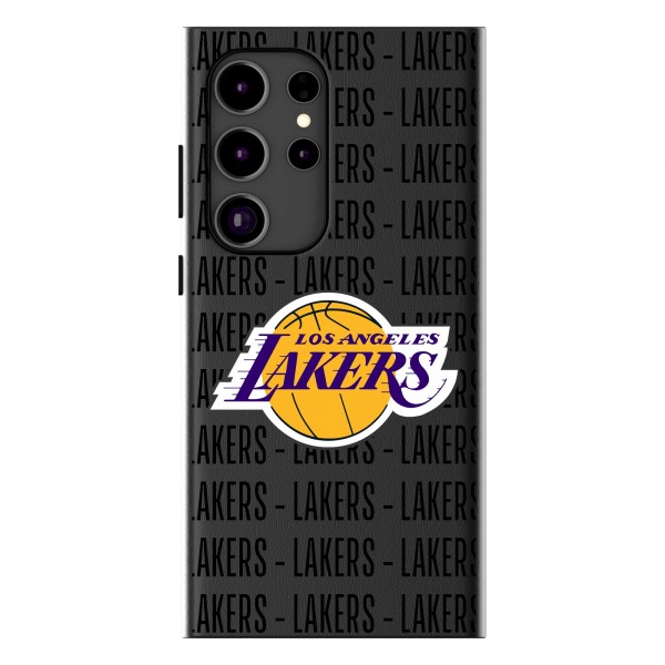 Los Angeles Lakers Keyscaper Text Backdrop Galaxy Magnetic Bump Case