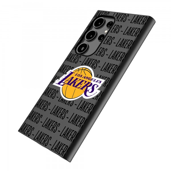 Los Angeles Lakers Keyscaper Text Backdrop Galaxy Magnetic Bump Case
