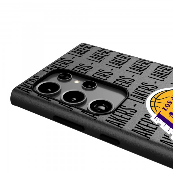 Los Angeles Lakers Keyscaper Text Backdrop Galaxy Magnetic Bump Case