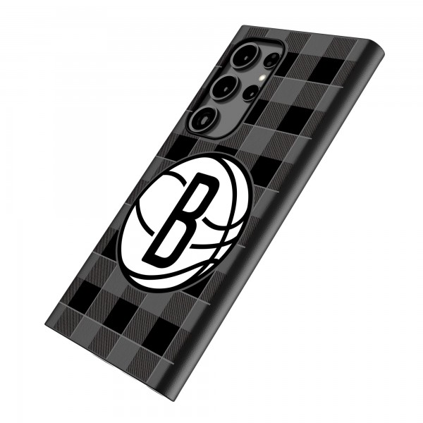 Brooklyn Nets Keyscaper Plaid Galaxy Magnetic Bump Case