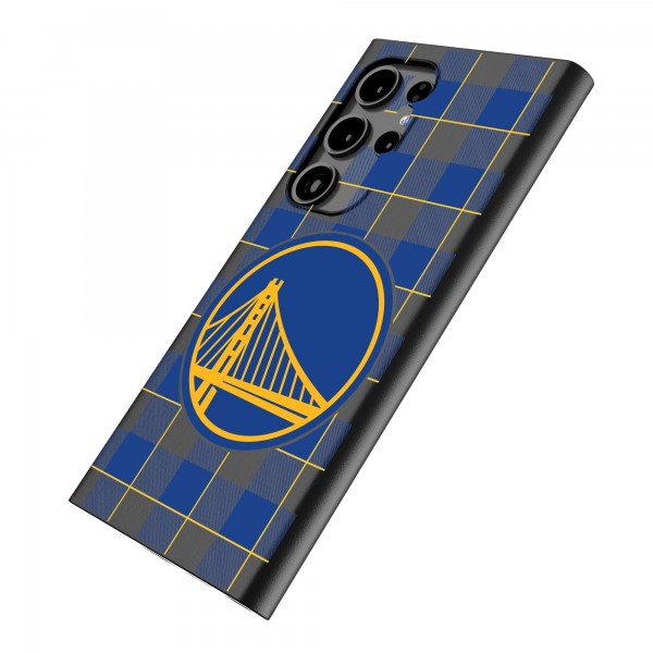 Golden State Warriors Keyscaper Plaid Galaxy Magnetic Bump Case