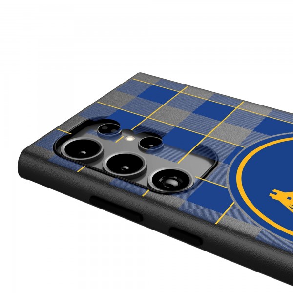 Golden State Warriors Keyscaper Plaid Galaxy Magnetic Bump Case