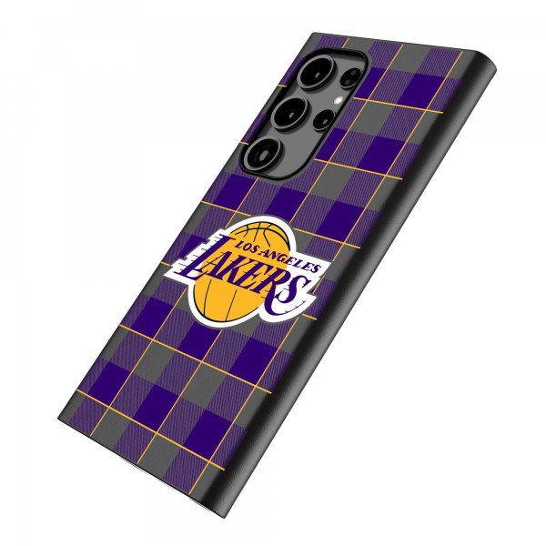 Los Angeles Lakers Keyscaper Plaid Galaxy Magnetic Bump Case