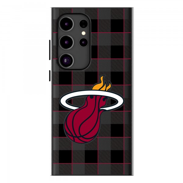 Miami Heat Keyscaper Plaid Galaxy Magnetic Bump Case
