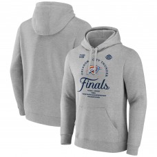 Oklahoma City Thunder Fanatics Heather Gray 2025 Western Conference Champions Locker Room Pullover Hoodie