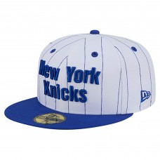 Бейсболка New York Knicks New Era White Wordmark Pinstripe 59FIFTY