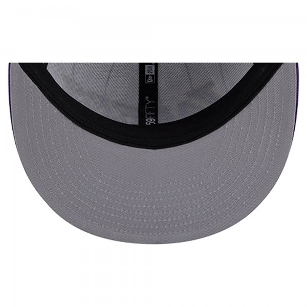 Бейсболка Los Angeles Lakers New Era White Wordmark Pinstripe 59FIFTY