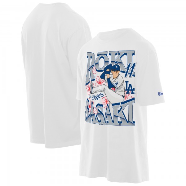 Los Angeles Dodgers Roki Sasaki New Era White Player T-Shirt