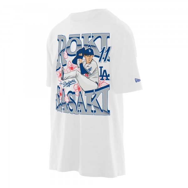 Los Angeles Dodgers Roki Sasaki New Era White Player T-Shirt