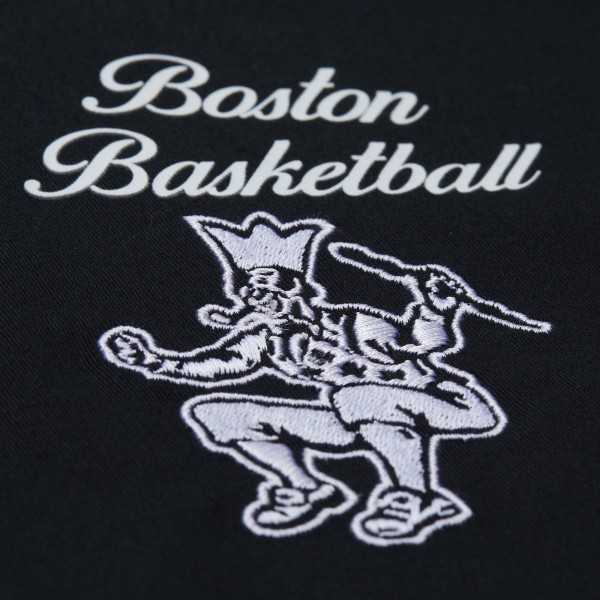 Boston Celtics Mitchell & Ness Black Hardwood Classics Camp Shirt