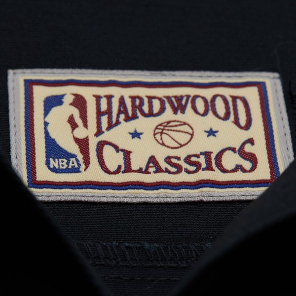 Рубашка с коротким рукавом Golden State Warriors Mitchell & Ness Black Hardwood Classics Camp