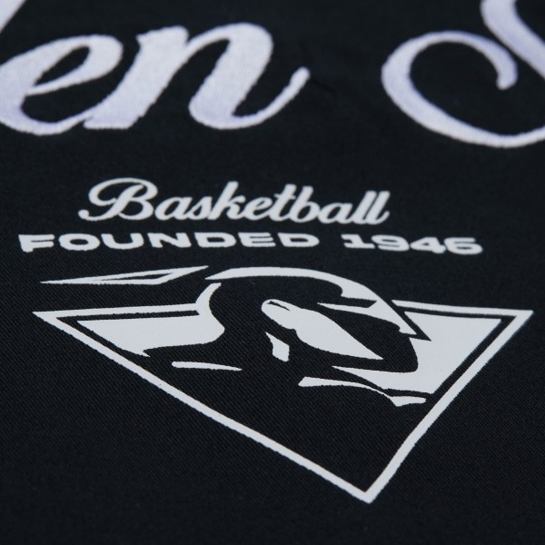 Рубашка с коротким рукавом Golden State Warriors Mitchell & Ness Black Hardwood Classics Camp