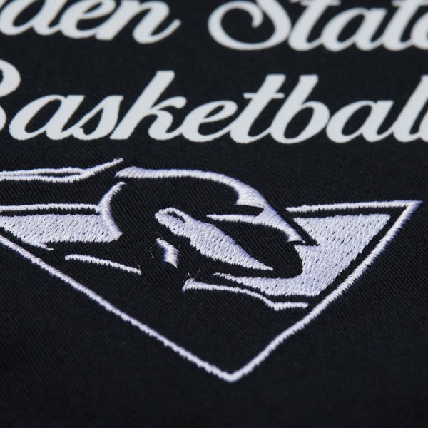 Рубашка с коротким рукавом Golden State Warriors Mitchell & Ness Black Hardwood Classics Camp