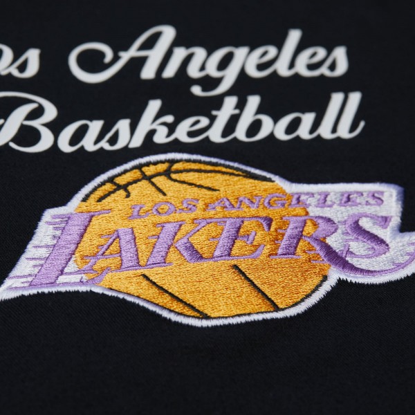 Рубашка с коротким рукавом Los Angeles Lakers Mitchell & Ness Black Hardwood Classics Camp
