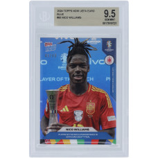 Карточка Nico Williams Spain National Team 2024 Topps Now Blue of the Match UEFA Euro 2024 14.07.24 #60 #46/49 BGS Authenticated 9.5