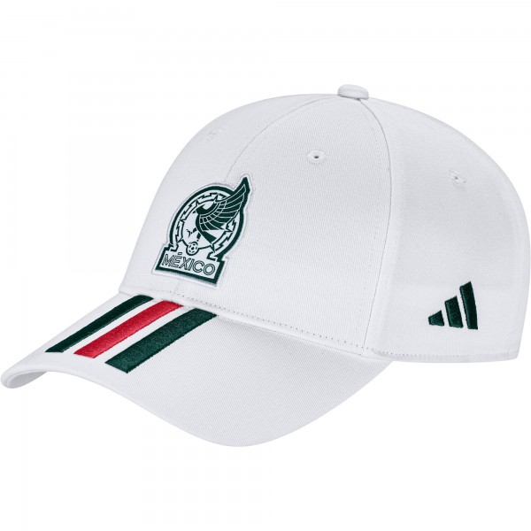 Бейсболка Mexico National Team adidas Unisex FIFA x World Cup 2026 3 Stripes Baseball - White