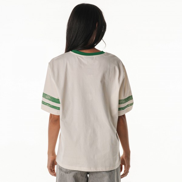 Женская Boston Celtics The Wild Collective Cream Vintage Drop Shoulder Oversized Boyfriend T-Shirt