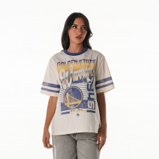 Женская Golden State Warriors The Wild Collective Cream Vintage Drop Shoulder Oversized Boyfriend T-Shirt