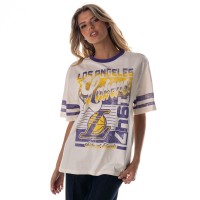 Футболка WoLos Angeles Lakers The Wild Collective Cream Vintage Drop Shoulder Oversized Boyfriend