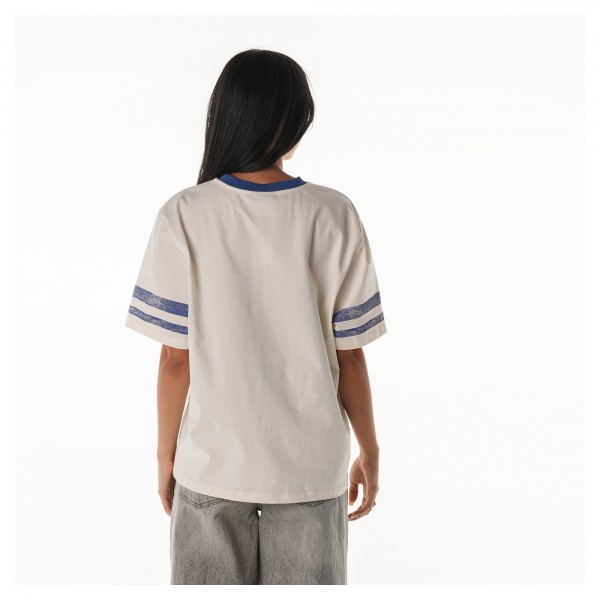 Женская New York Knicks The Wild Collective Cream Vintage Drop Shoulder Oversized Boyfriend T-Shirt