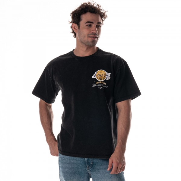 Футболка Unisex Los Angeles Lakers The Wild Collective Black Oversized Streetwear