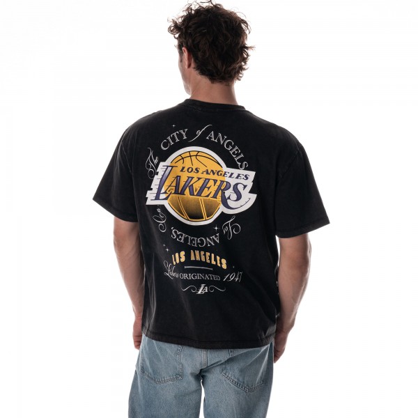 Футболка Unisex Los Angeles Lakers The Wild Collective Black Oversized Streetwear