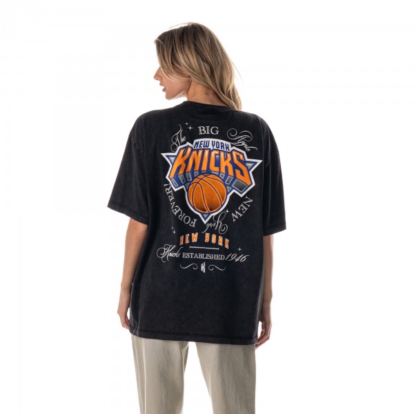 Unisex New York Knicks The Wild Collective Black Oversized Streetwear T-Shirt