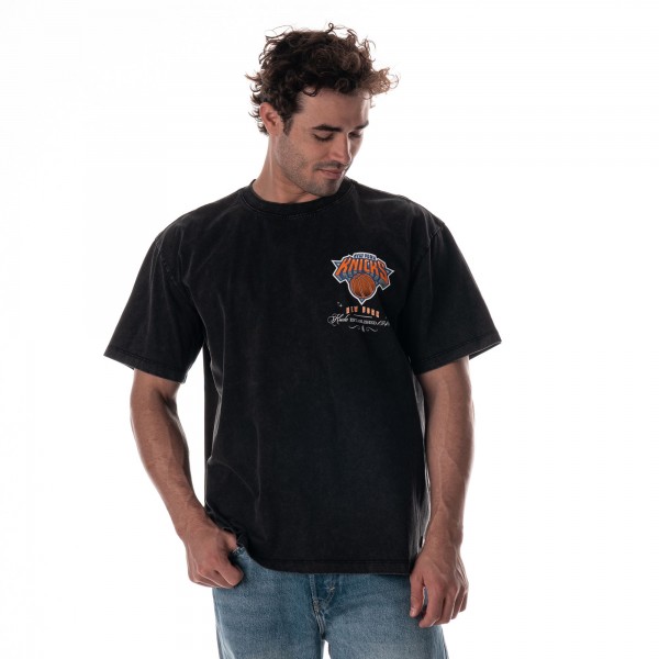Unisex New York Knicks The Wild Collective Black Oversized Streetwear T-Shirt