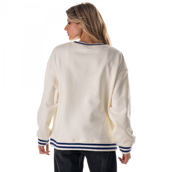 Unisex New York Knicks The Wild Collective White Oversize Vintage French Terry Sweatshirt