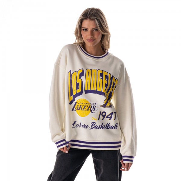 Кофта Unisex Los Angeles Lakers The Wild Collective White Oversize Vintage French Terry