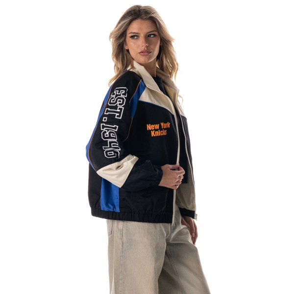 Куртка Unisex New York Knicks The Wild Collective Cream Oversized Raglan Full-Zip Track