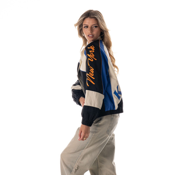 Куртка Unisex New York Knicks The Wild Collective Cream Oversized Raglan Full-Zip Track