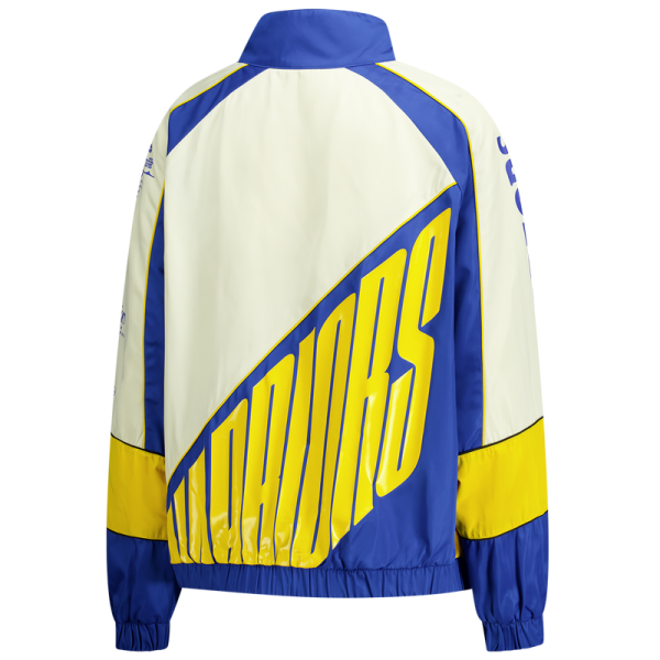 Unisex Golden State Warriors The Wild Collective Cream Oversized Raglan Full-Zip Track Jacket