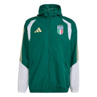 Italy National Team adidas FIFA x World Cup 2026 Tiro All Weather Full-Zip Jacket - Green