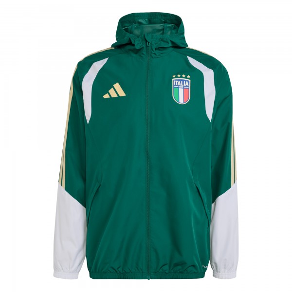 Italy National Team adidas FIFA x World Cup 2026 Tiro All Weather Full-Zip Jacket - Green