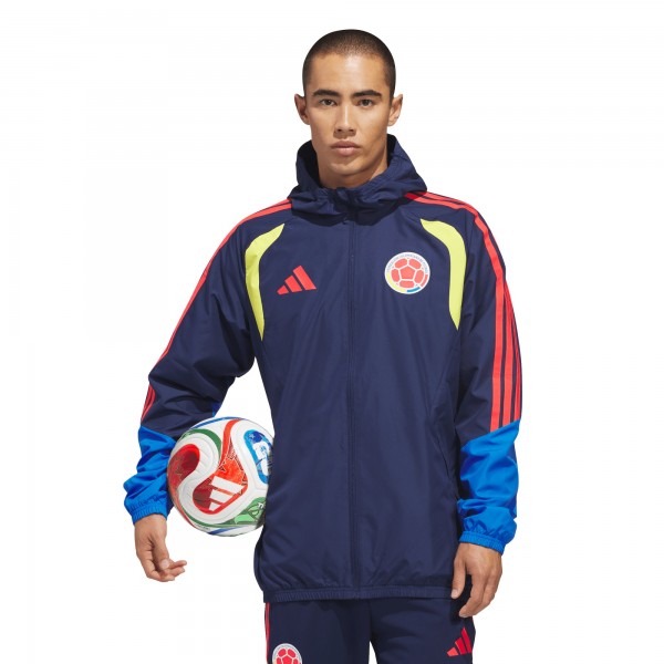 Colombia National Team adidas FIFA x World Cup 2026 Tiro All Weather Full-Zip Jacket - Navy
