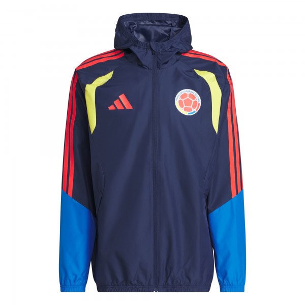 Colombia National Team adidas FIFA x World Cup 2026 Tiro All Weather Full-Zip Jacket - Navy