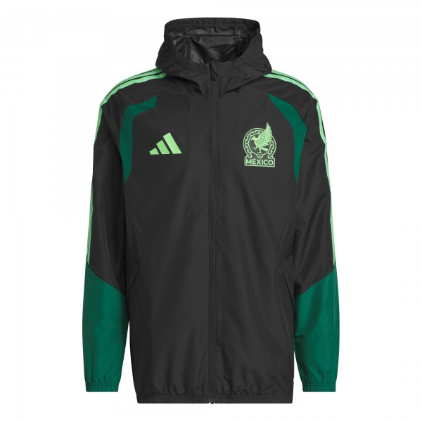 Mexico National Team adidas FIFA x World Cup 2026 Tiro All Weather Full-Zip Jacket - Black