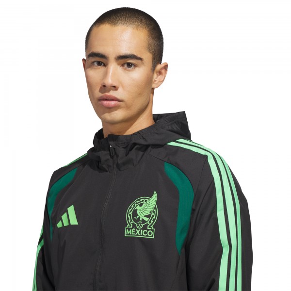 Mexico National Team adidas FIFA x World Cup 2026 Tiro All Weather Full-Zip Jacket - Black