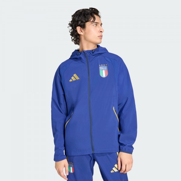 Italy National Team adidas FIFA x World Cup 2026 Full-Zip Travel Windbreaker Jacket - Blue