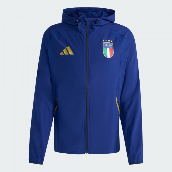 Italy National Team adidas FIFA x World Cup 2026 Full-Zip Travel Windbreaker Jacket - Blue