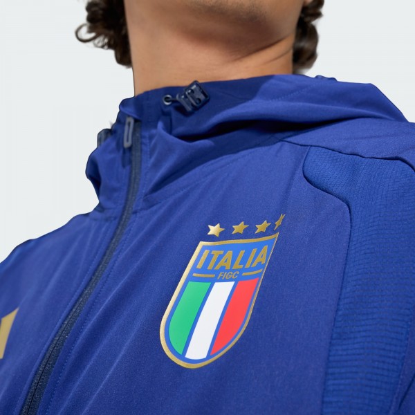 Italy National Team adidas FIFA x World Cup 2026 Full-Zip Travel Windbreaker Jacket - Blue