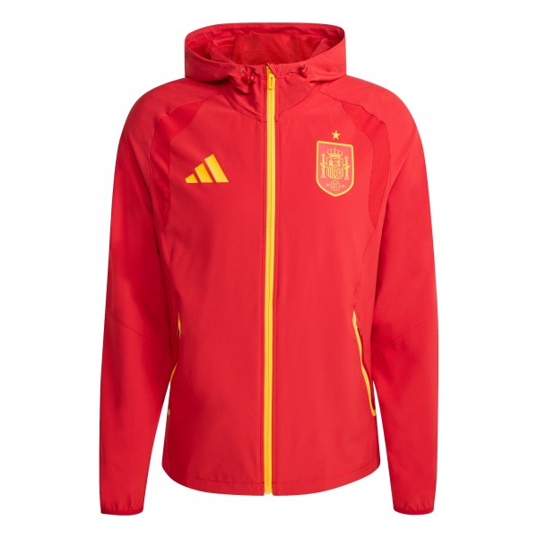 Spain National Team adidas FIFA x World Cup 2026 Full-Zip Travel Windbreaker Jacket - Red