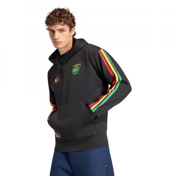 Jamaica National Team adidas Alphaskin Fleece Hoodie - Black