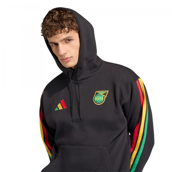 Jamaica National Team adidas Alphaskin Fleece Hoodie - Black