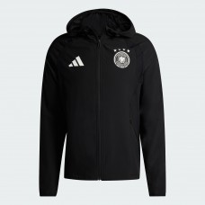 Germany National Team adidas FIFA x World Cup 2026 Tiro Travel Raglan Full-Zip Windbreaker Hoodie - Black