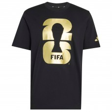 adidas 2026 FIFA World Cup Official Emblem T-Shirt - Black